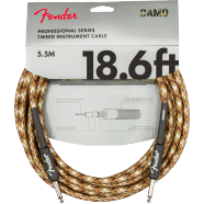 FENDER PROFESSIONAL SERIES INSTRUMENT CABLE, STRAIGHT/STRAIGHT 18.6' DESERT CAMO