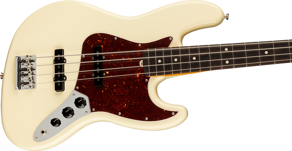 Thumbnail: FENDER AMERICAN PROFESSIONAL II JAZZ BASS, ROSEWOOD FINGERBOARD, OLYMPIC WHITE