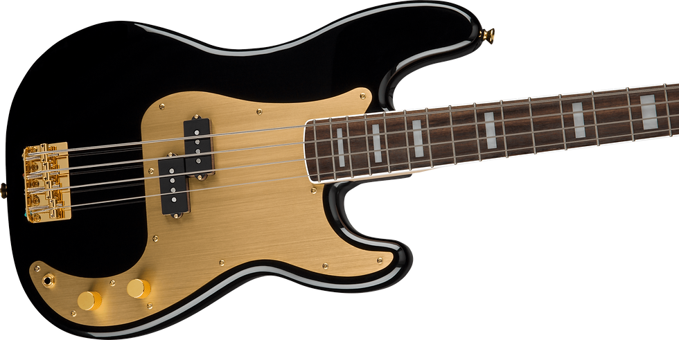 Thumbnail: SQUIER 40TH ANNIVERSARY PRECISION BASS, GOLD EDITION, GOLD PICKGUARD, BLACK