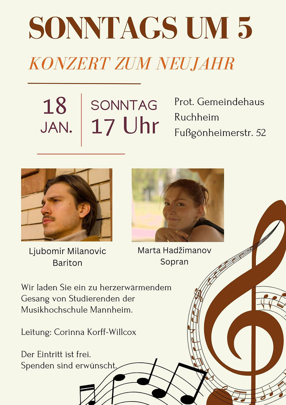 Konzert: Sonntags um Fünf