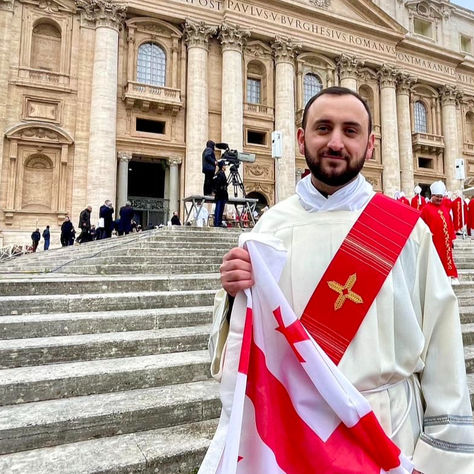 საქართველოს დროშით, პირველი და უკანასკნელი შეხვედრა პაპთან