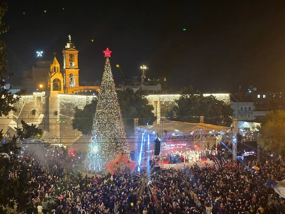 რამდენიმეწლიანი პაუზის შემდეგ, ბეთლემში საშობაო ნაძვის ხე აინთო