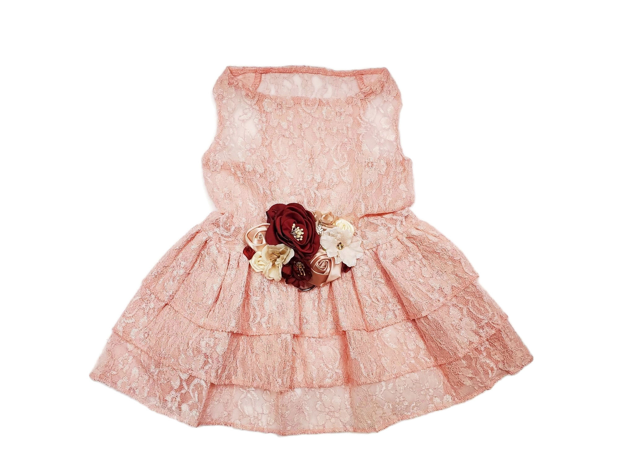 Blush and Burgundy Dog Dress | The Sasha