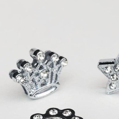 Thumbnail: 10MM Silver shape  charms- 10 pack