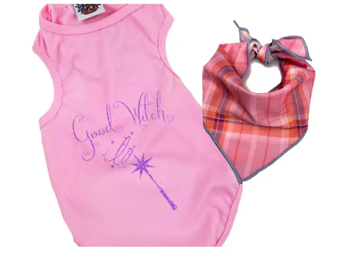 Halloween Dog Tee & Bandana Costume | Good Witch