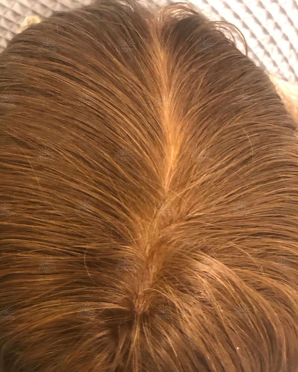 Thumbnail: Authentic Virgin Medium Blonde Readymade HD Vacuum Thin Wig