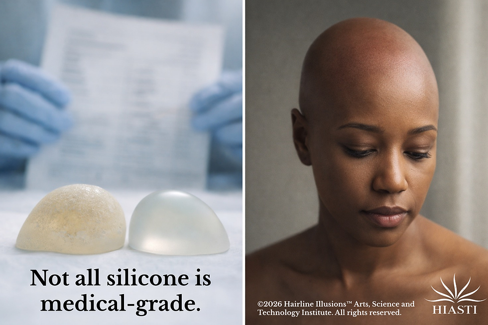 Not All Silicone Is Medical-Grade. And On a Compromised Scalp, the Wrong Grade Is Not a Minor Issue.