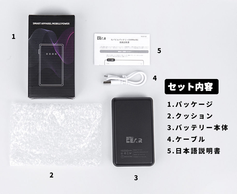 縮圖：INTECBEAR 16000mAh モバイルバッテリー  INTEC21MB01-16K