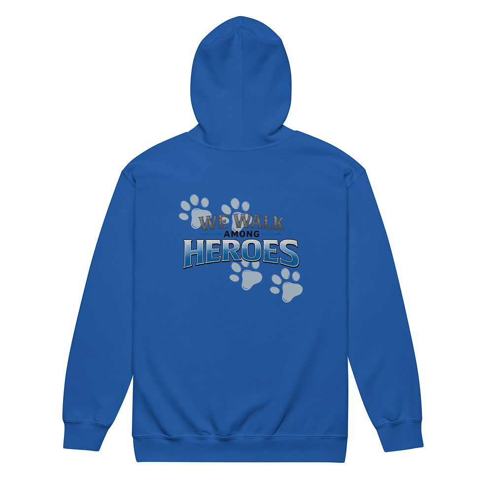 Thumbnail: We Walk Among Heroes Heavy Blend Zip Hoodie