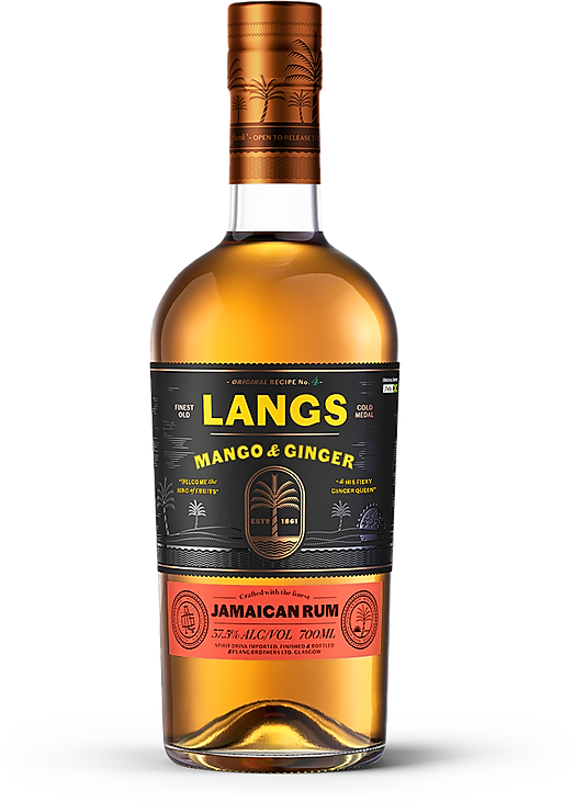 Langs Mango & Ginger Rum Bottle