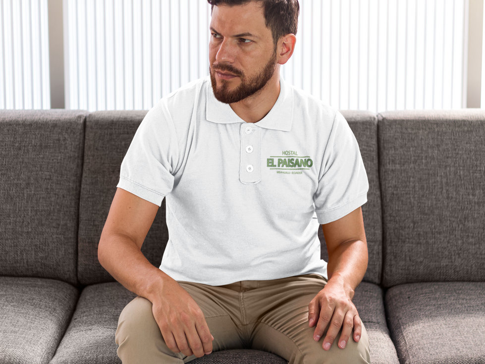 Logo proposal on a colored t-shirt