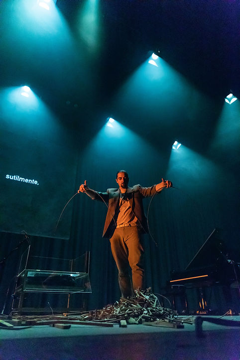 Image of Man Holding Piano