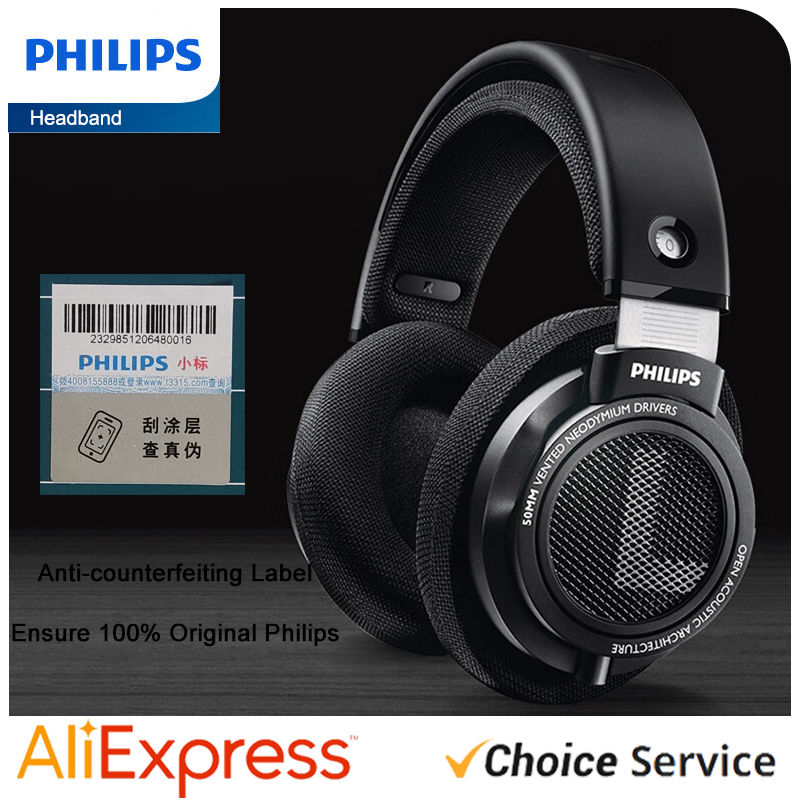 Philips Original SHP9500 Wired Headphones HiFi Stereo HD Mic Call Earphones Spor