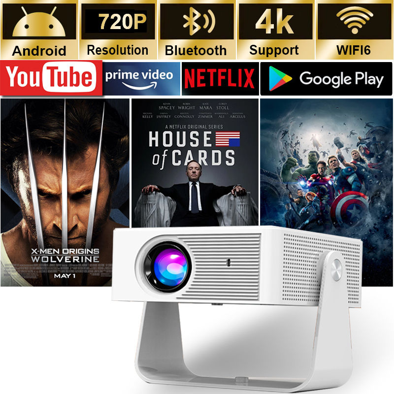 New X3 Ultra HD 4k mini Projector With Native 1080P Home Theater Smart Android T