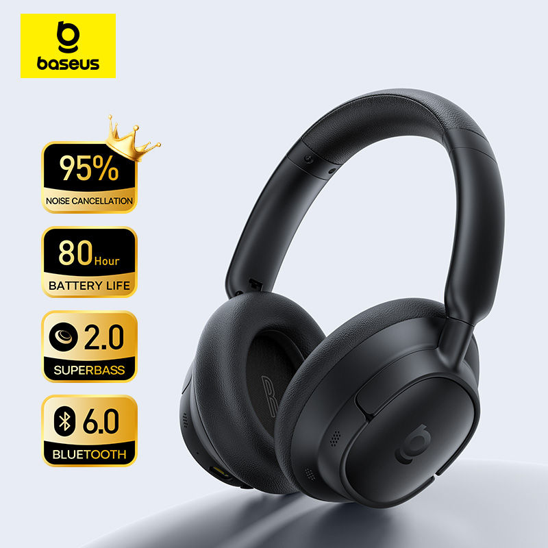 Baseus Bass BH1 NC Lite ANC Wireless Headphones 95% Noise Cancelling Headsets He
