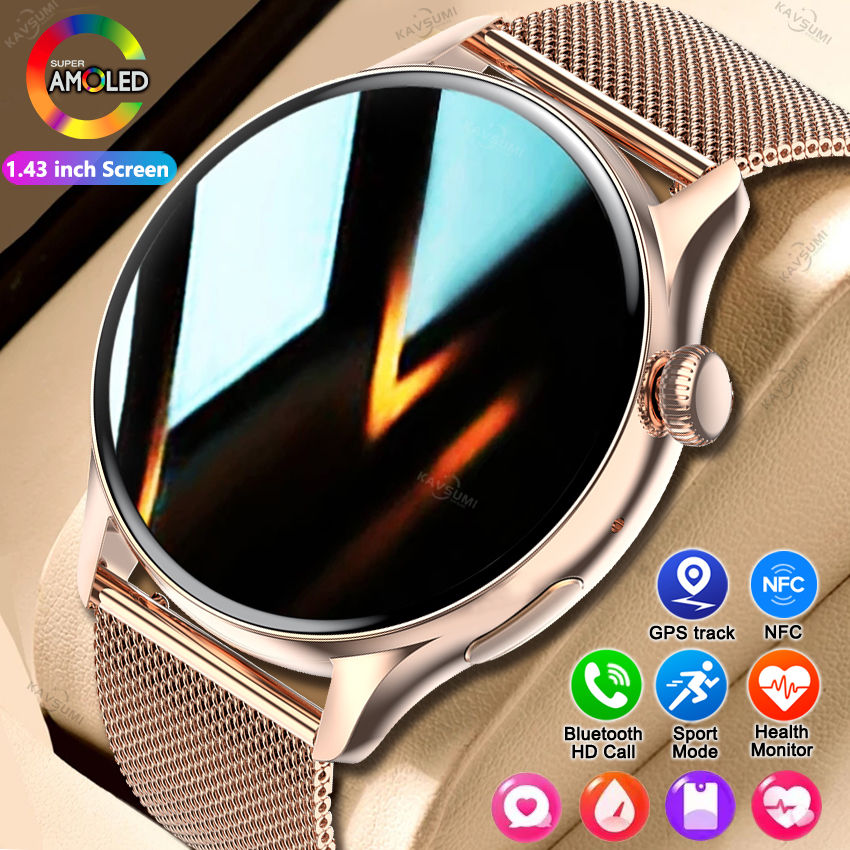 2026 NFC Smart Watch Amoled HD GPS Track Sports Heart Rate Bluetooth Call Waterp