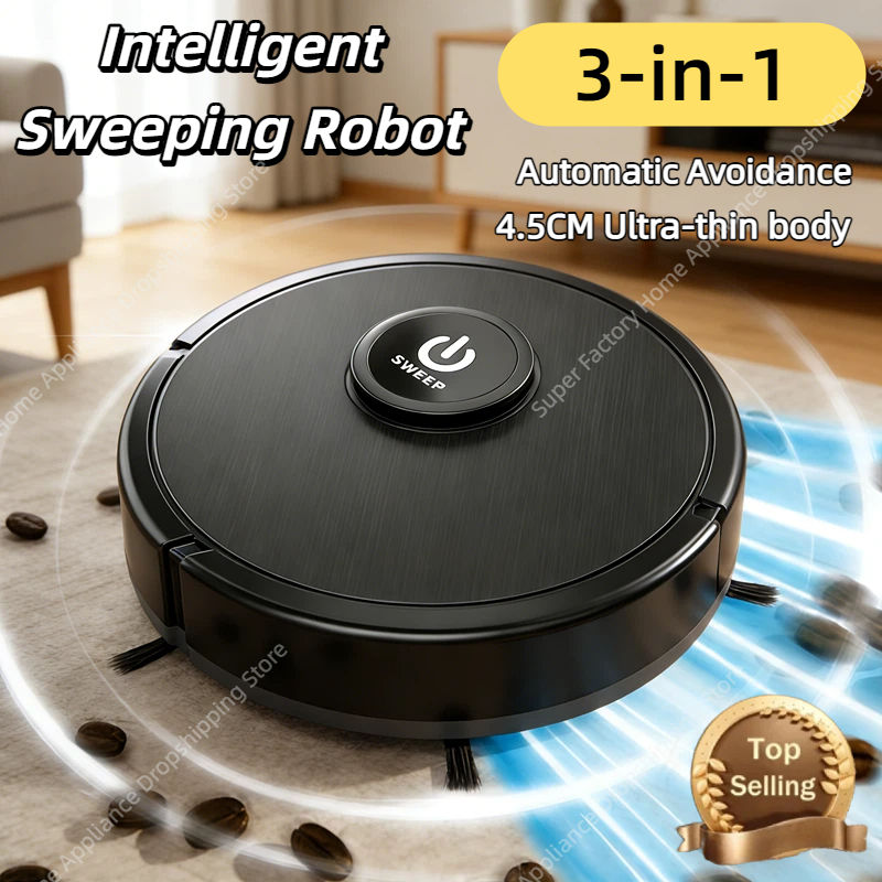 3-in-1 Intelligent Robot Vacuum Cleaner 6000Pa Strong Suction Sweep Mop Charge U