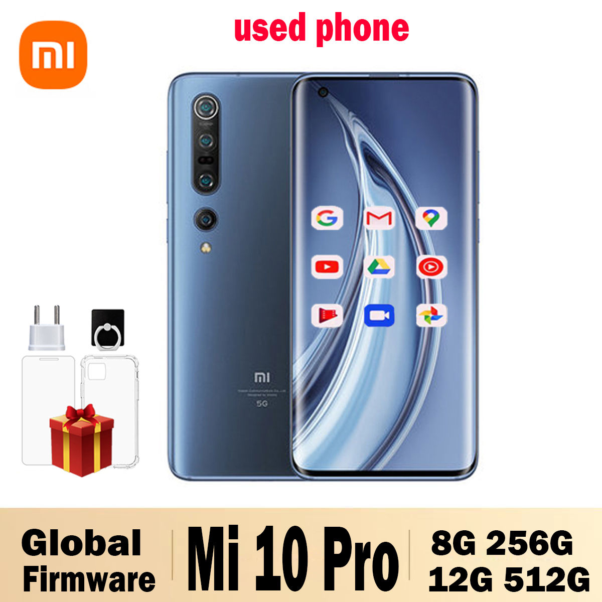 Global firmware Xiaomi 10 Pro Smarphone Mi 5G Snapdragon 865 108 MP Camera 4500m