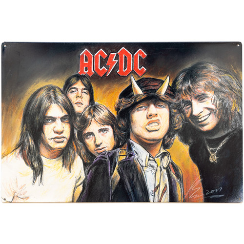 Rock Legends AC/DC-Metal sign. Poster | ManCave