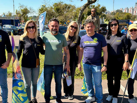 Olimpio Araujo Junior reúne apoiadores no Parque Barigui e reforça campanha para deputado federal