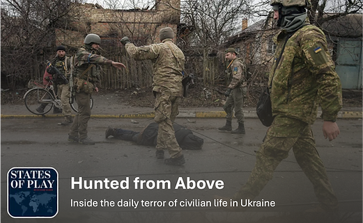 States of Play Podcast Elizabeth Bullock Ukraine Russia conflict war speaker advisory expertise consultant briefing consultancy British security geopolitics hybrid conventional warfare drones