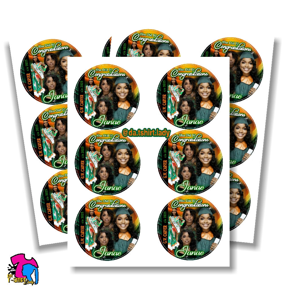 Custom Graduation Large Circle Labels