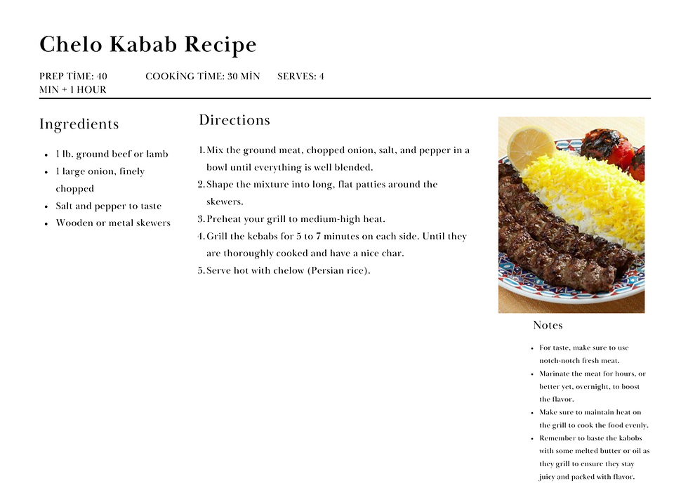 Chelo Kabab Recipe