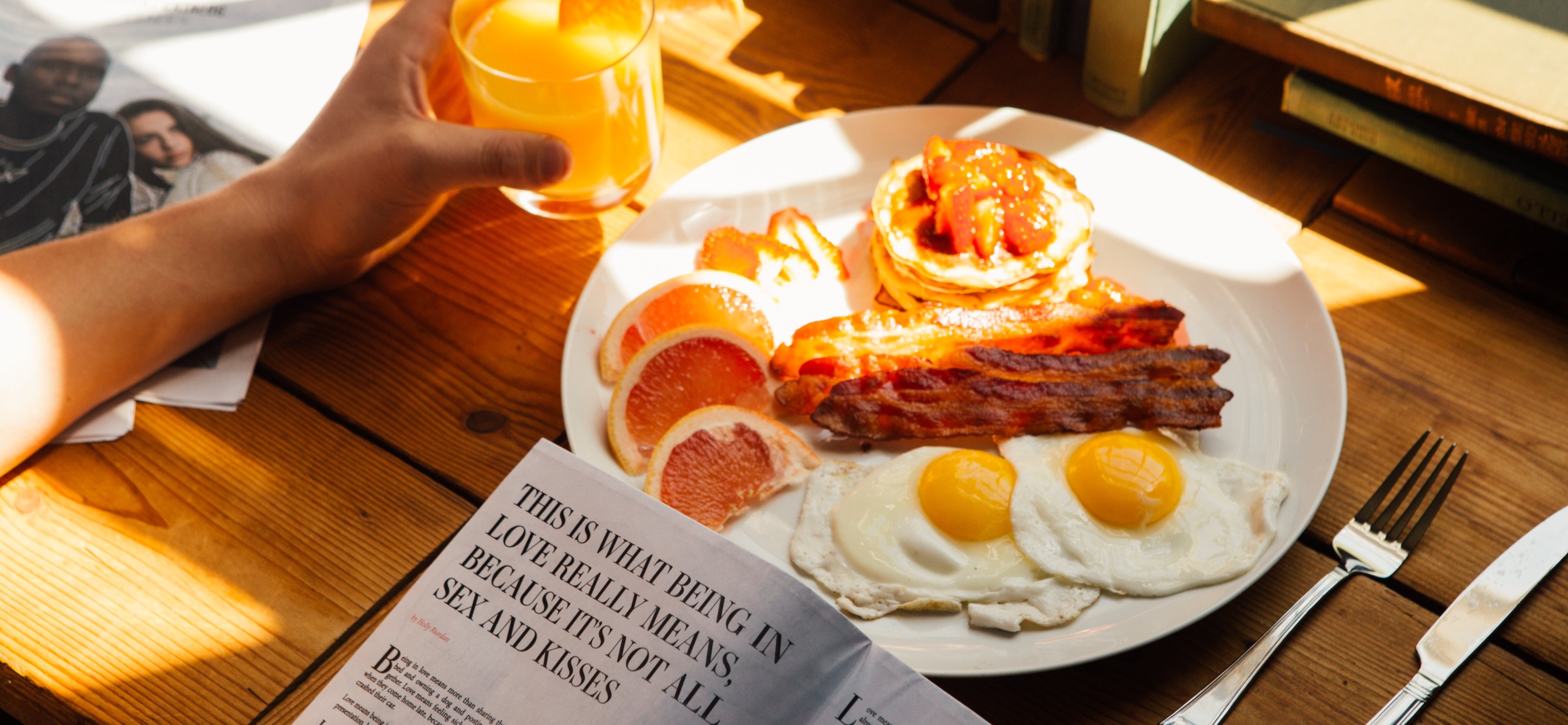 Arranged Food and Objects