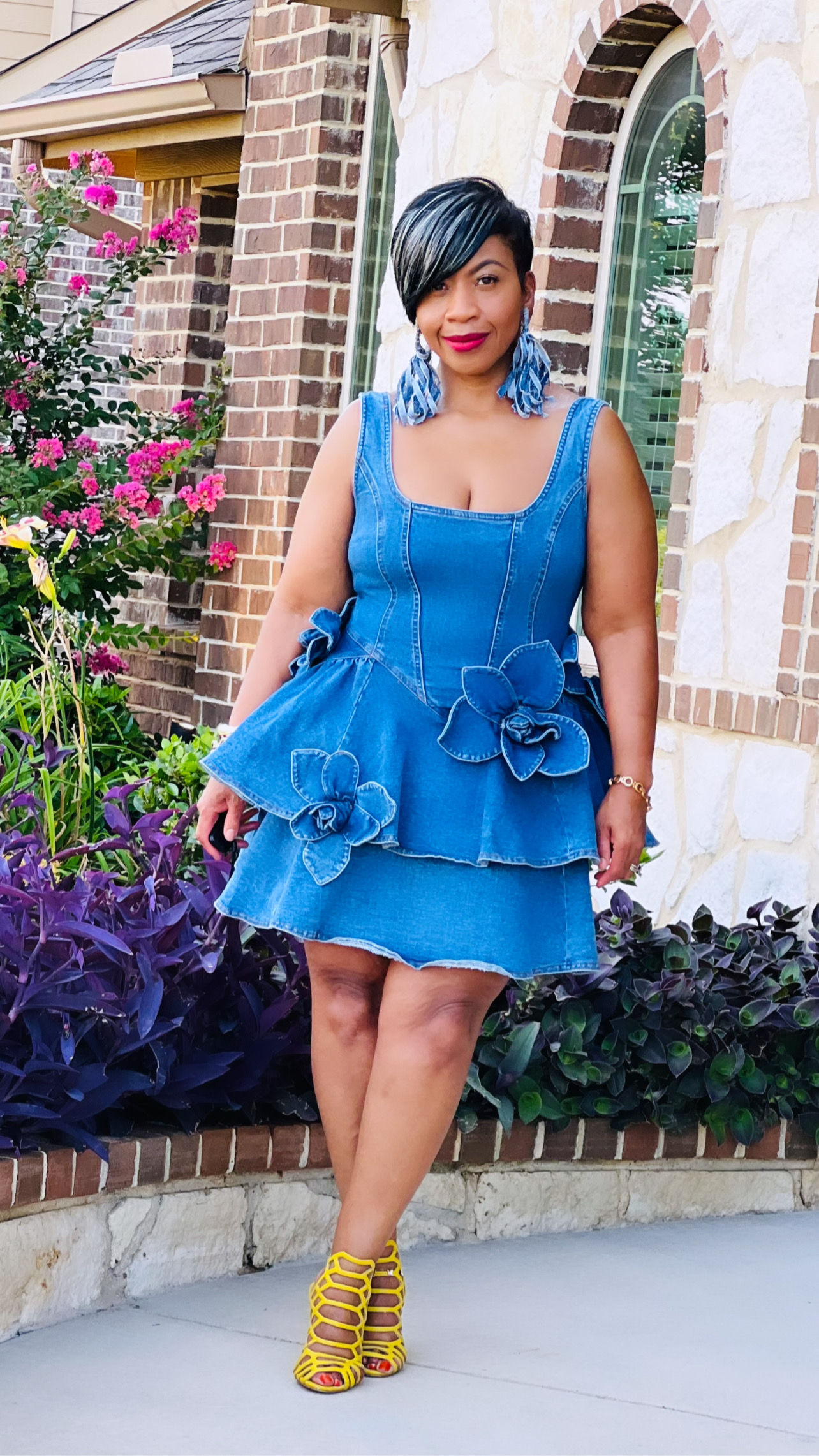 Cali Denim Flower Dress