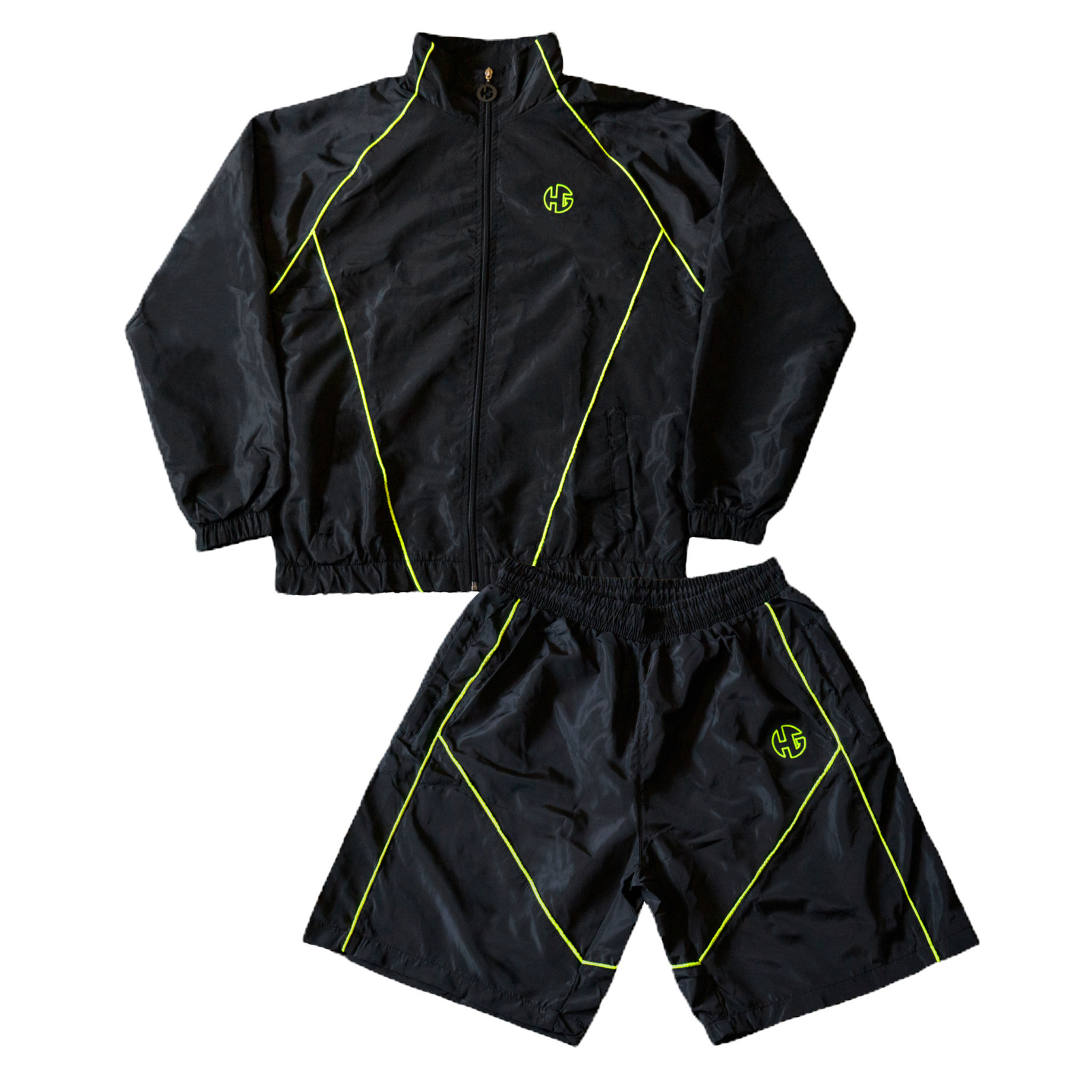 HG Pulse Track Suit - Black/Volt Green