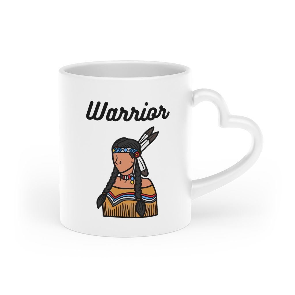Warrior Heart-Shaped Mug