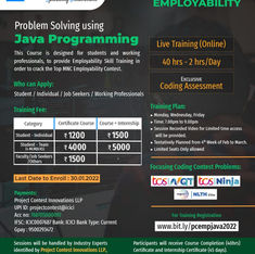Problem Solving using Java Programming -Contest based Employability Training (TCS NQT, Ninja & NLTH)