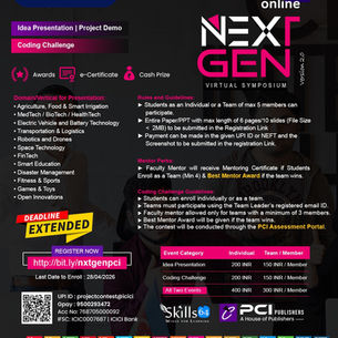 NEXT GEN - Innovation Symposium by PCI - Project Contest Innovations LLP (Online)