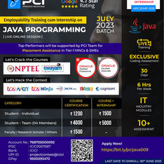 Java Programming -Contest based Employability Training cum Internship