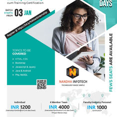 Web Development-Full Stack Developer Industry Internship cum Certification by Nandha InfoTech