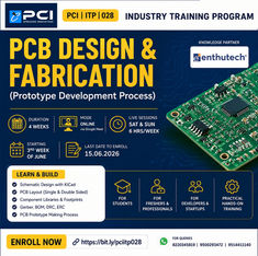 PCB Design & Fabrication (Prototype Development Process) - Industry Internship cum Training Program (Hybrid)