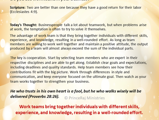 Do you use work teams in your business?