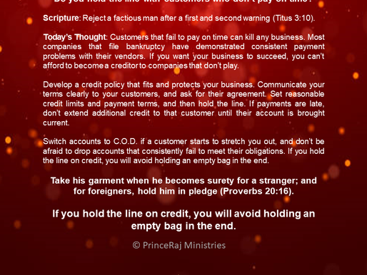 Do you hold the line with customers who don’t pay on time?