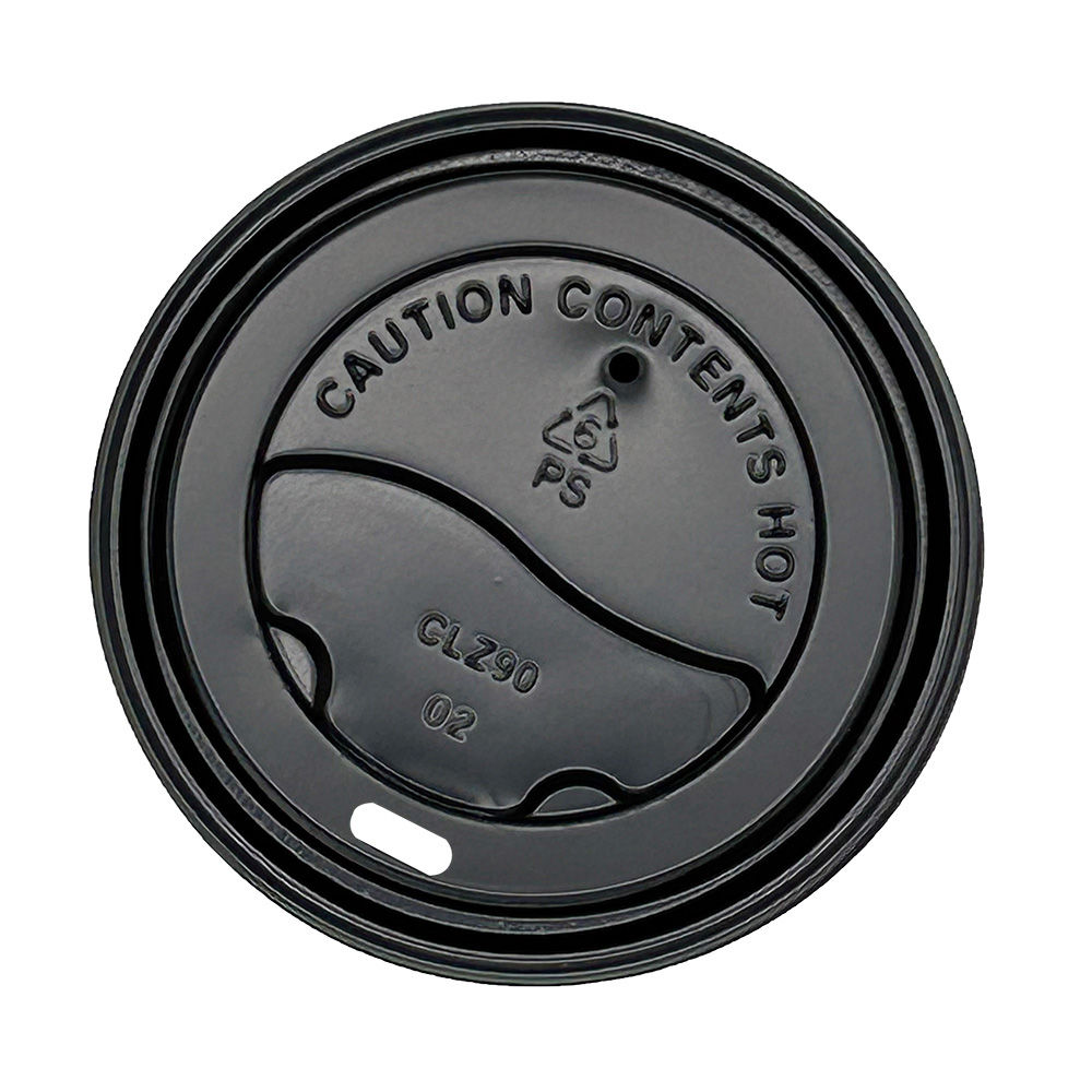 Empress Travel Lid For 10-24 oz Paper Hot Cup Black 90 mm 1000 Case
