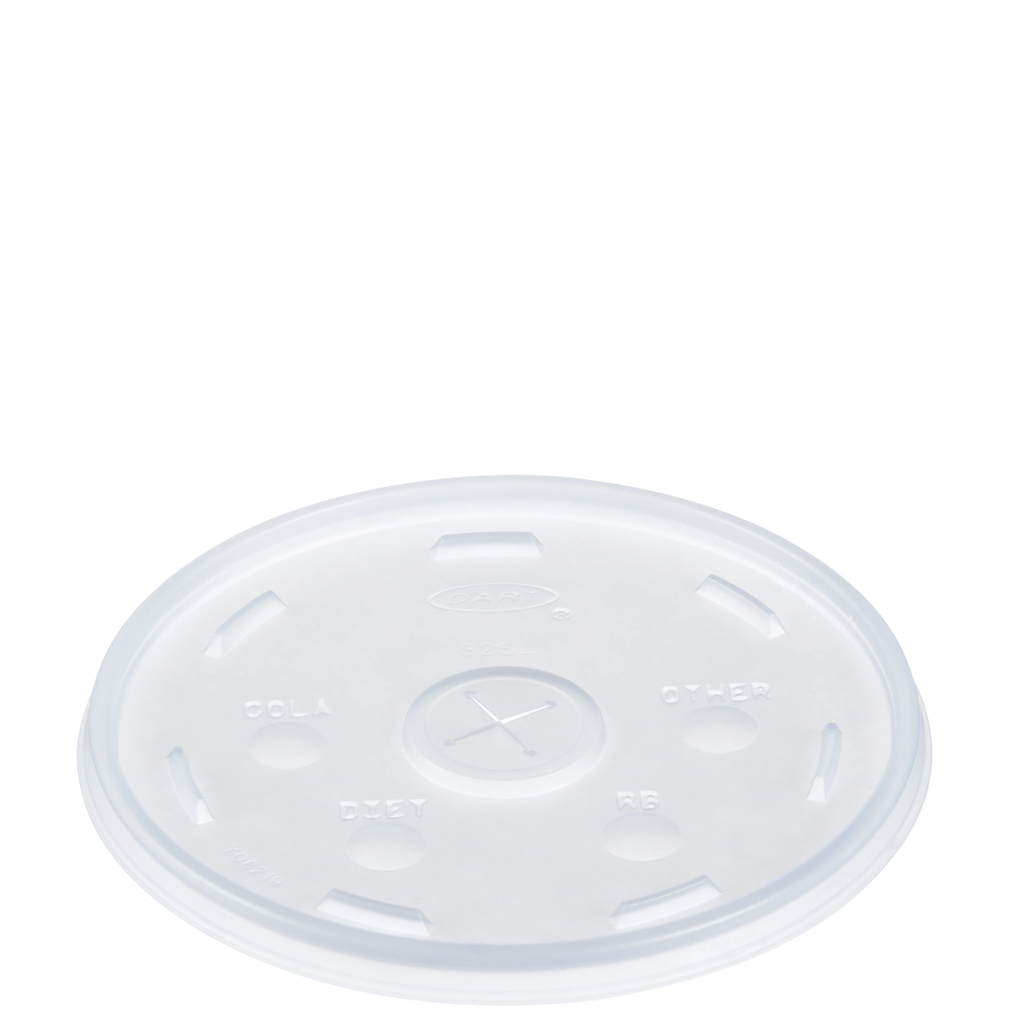 Dart® HIPS 32 oz Straw Slot Lid Translucent 1000 Case