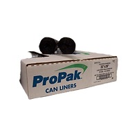 Propak 33x39 33 Gal .51 Mil Black LDPE Can Liner 250 Case