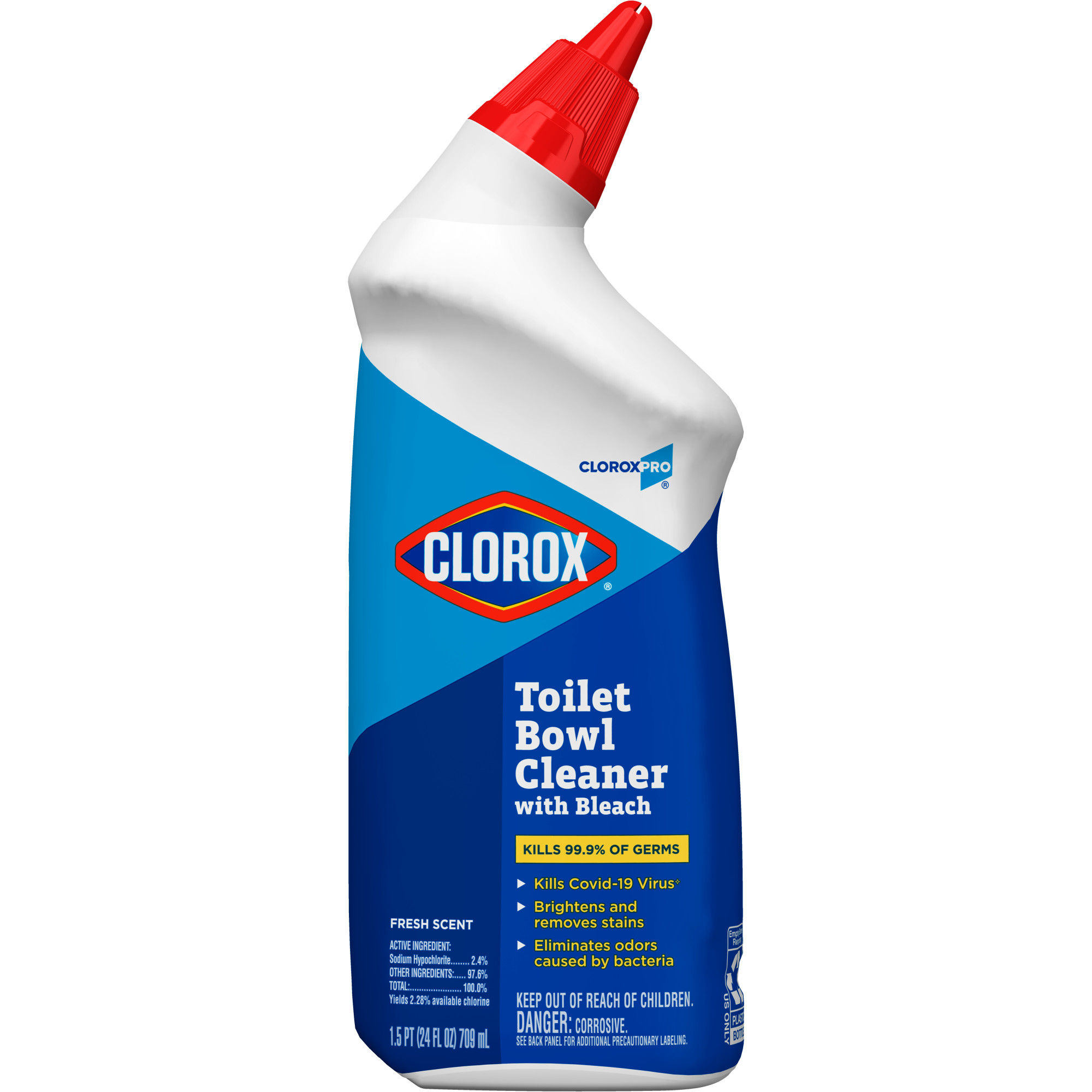 Clorox Bowl Cleaner with Bleach Fresh Scent 24 oz 12 Case