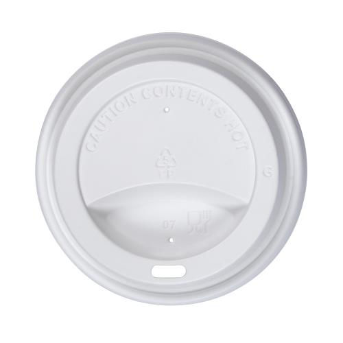 Jovials™ Dome Sipper Lid Fits 10, 12, 16, 20, 24 oz Cup White 1000 Case