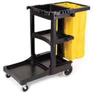 Rubbermaid Cleaning Cart With Yellow Zipper Bag 1/cs