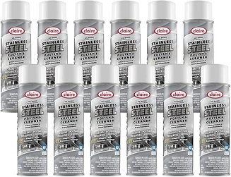 Claire CL841 Stainless Steel Cleaner Oil Based Polish/Cleaner 15 oz Cans 12 Case