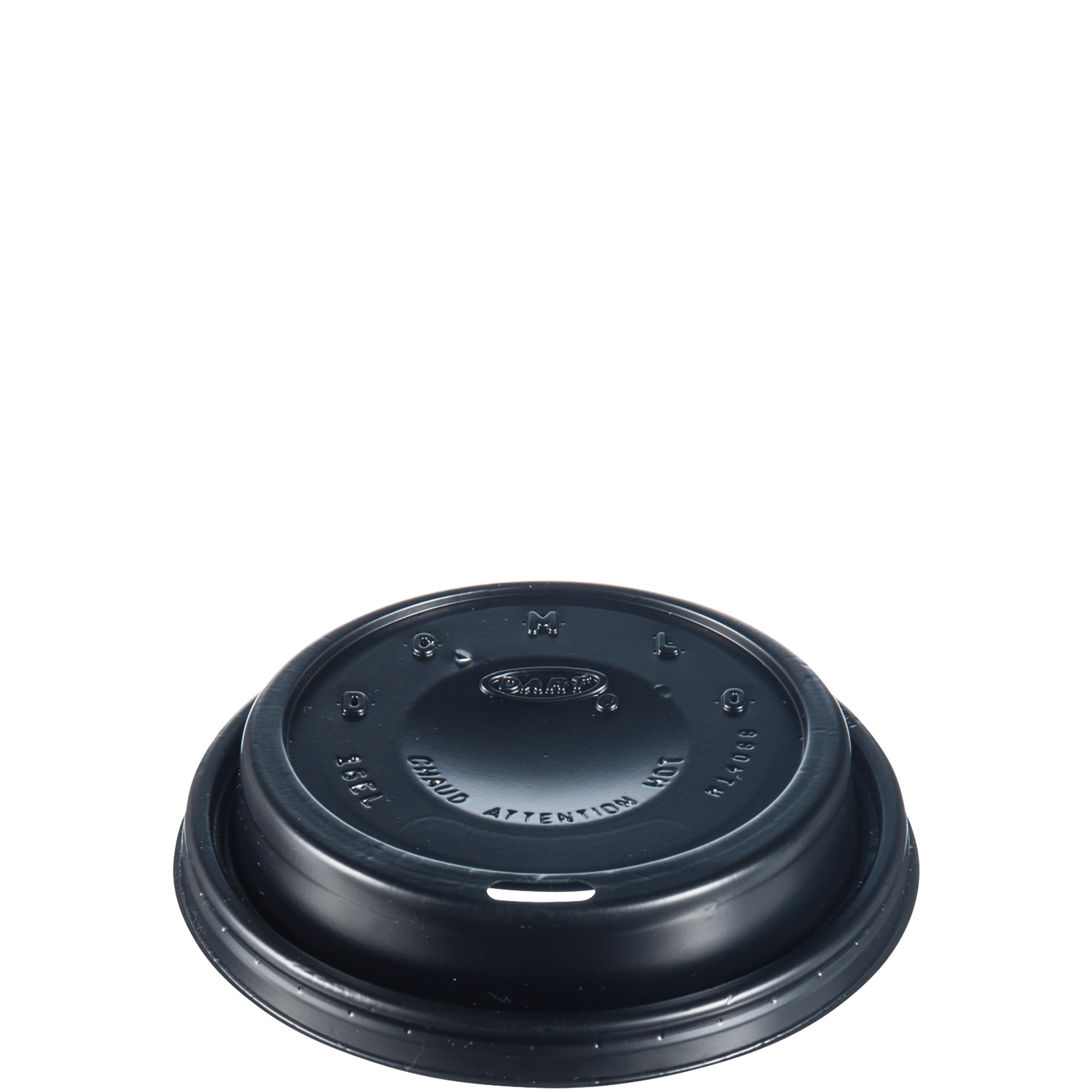 Dart® HIPS 12-24 oz Cappuccino Lid Black 1000 Case
