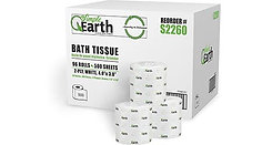 Simple Earth Small Roll Bath Tissue 4x3 2-Ply 500 Sheets White 96 Rolls Case
