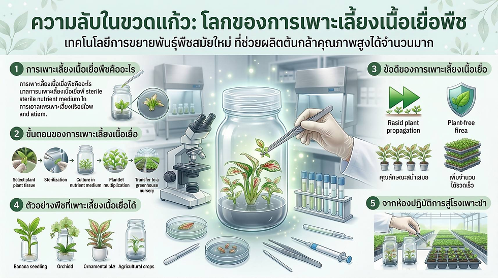 ความลับในขวดแก้ว! โลกของการเพาะเลี้ยงเนื้อเยื่อพืช