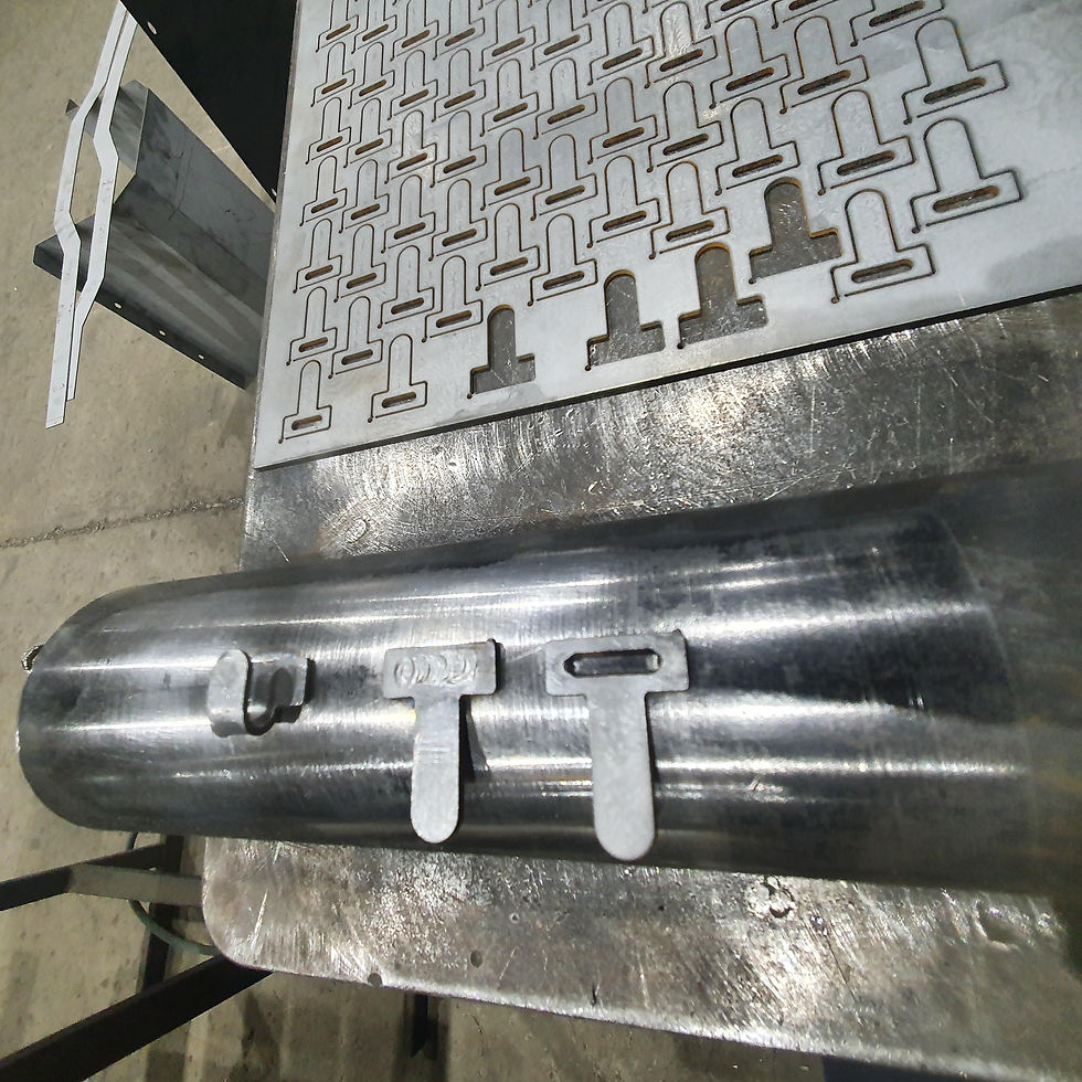 Thumbnail: Brake line tabs weld on.