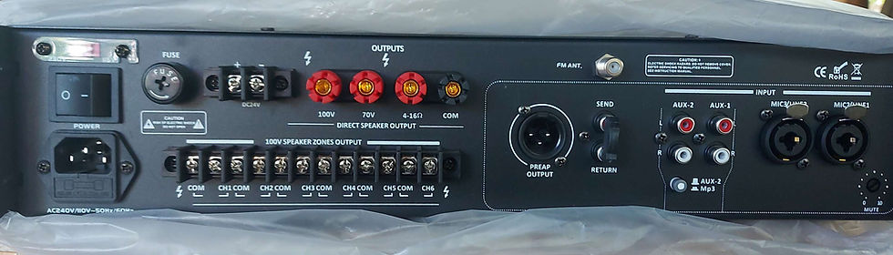 Englandsound PM250USB6Z amplificador 6 zonas 250 watts
1/2 atrás